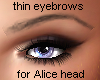 Alice black thin brows F