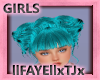 Kids Teal Puffy Hair