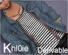 K derv jean jacket top M