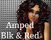 Amped Blk & Red Hair