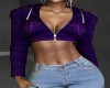 Purple Crop Hoodie