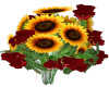 rose and sunflowers for