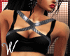 *W* Cropped Cross Top