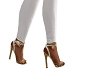 Beige & white heels