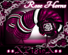 pink & white rose horns