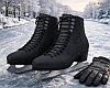 Black Leather Ice Skates