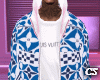 White Blue LV Jacket