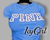 Pink T Shirt Blue