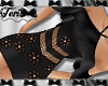 Black Lace Ruffle Dress