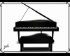 Black Piano with Music 
