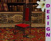 Baroque red velvet chair