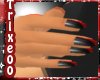 *00 Black and Red Nails
