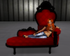 Red Goth Chaise Lounge