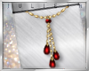 J! Red drop necklace 