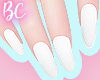 ♥angel white nails