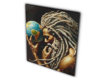 black art man globe