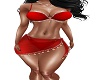 red bikini cover w bead