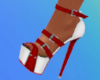 Red and White Heels