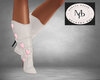 White &Pink Hearts Boots