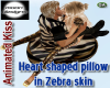 Heart Kiss Pillow Zebra