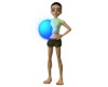 Sadness blue glow ball