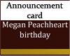 announcement card Megan
