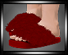 Red Babe Fur Slippers