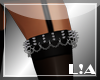 L!A garter spiked silv