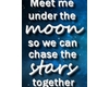 Moon and stars poster