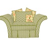 Soft Green Plaid Chair