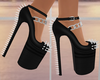 Spike Heels Black Silver