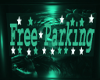 Teal Free Parking Sign