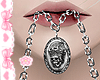 R. Skull lips chain