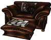 Leather Chair/blanket
