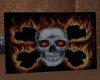 Flaming Skull Cuddle Rug
