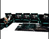 Blk Teal Wolf Sofa 2