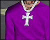 S. V-Neck Sweater Purple