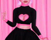 Heart Shirt +Skirt Black