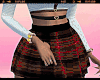 PLAID BUCKLED SKIRT