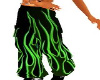 green flame pants  F