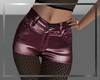 LS-pink leather shorts