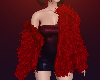 Red fur coat