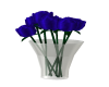 Blue Roses W Vase