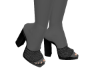 Crochet Black Heels