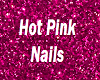 Hot Pink Nails W/Rings