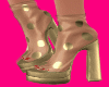 Gold Polka Dot Boots
