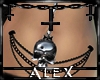 *AX*Long Skull Necklace