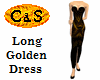 C&S long golden dress