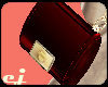 `e red/gold handbag