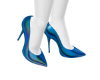 Metallic Blue Heels